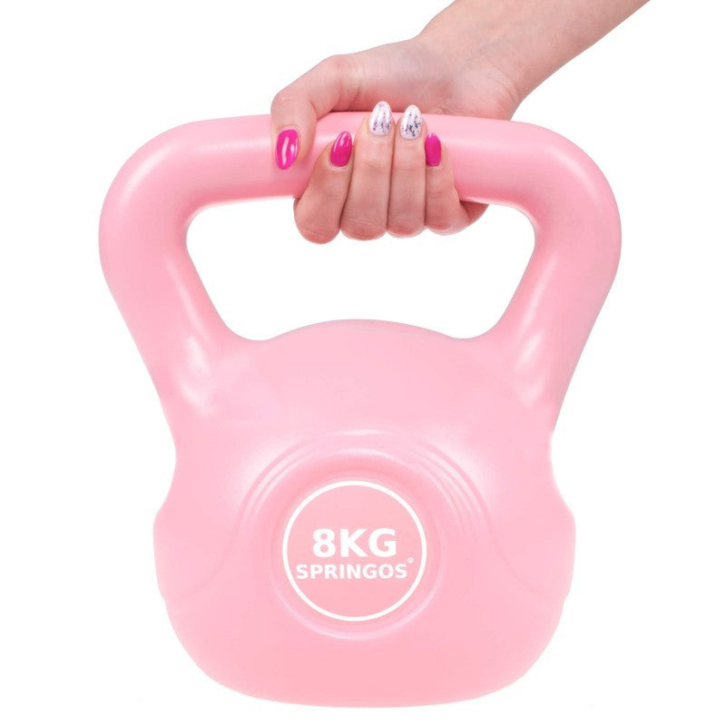 PVC Kettle Bell | Kettlebell | 8 kg | Roze