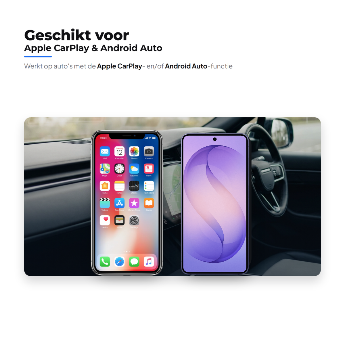 Ferosi Drive — Ultra Mini Draadloze CarPlay & Android Auto Adapter