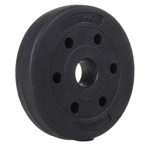 Halterschijf | Halterschijven | Bitumen | Gewichten | 1 x 1.25 kg | Kunststof | Zwart