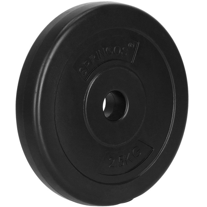 Halterschijven | 4 x 2.5 kg | Kunststof | Zwart