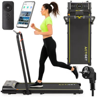 Loopband - 1-12 KM/U - Inklapbaar - Fitshow APP - Met ingebouwde Speaker ( Bluetooth ) - Afstandsbediening - Telefoonhouder - Smeerolie - 133 x 50 x 105 CM - 1 PK Motor