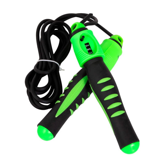 Springtouw | Sport Springtouw | Fitness Springtouw | Verstelbaar | Stappenteller | Groen 275 cm