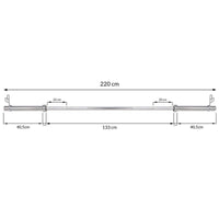 Halterstang | Barbell | Chroomstaal | 220 cm | 50 mm