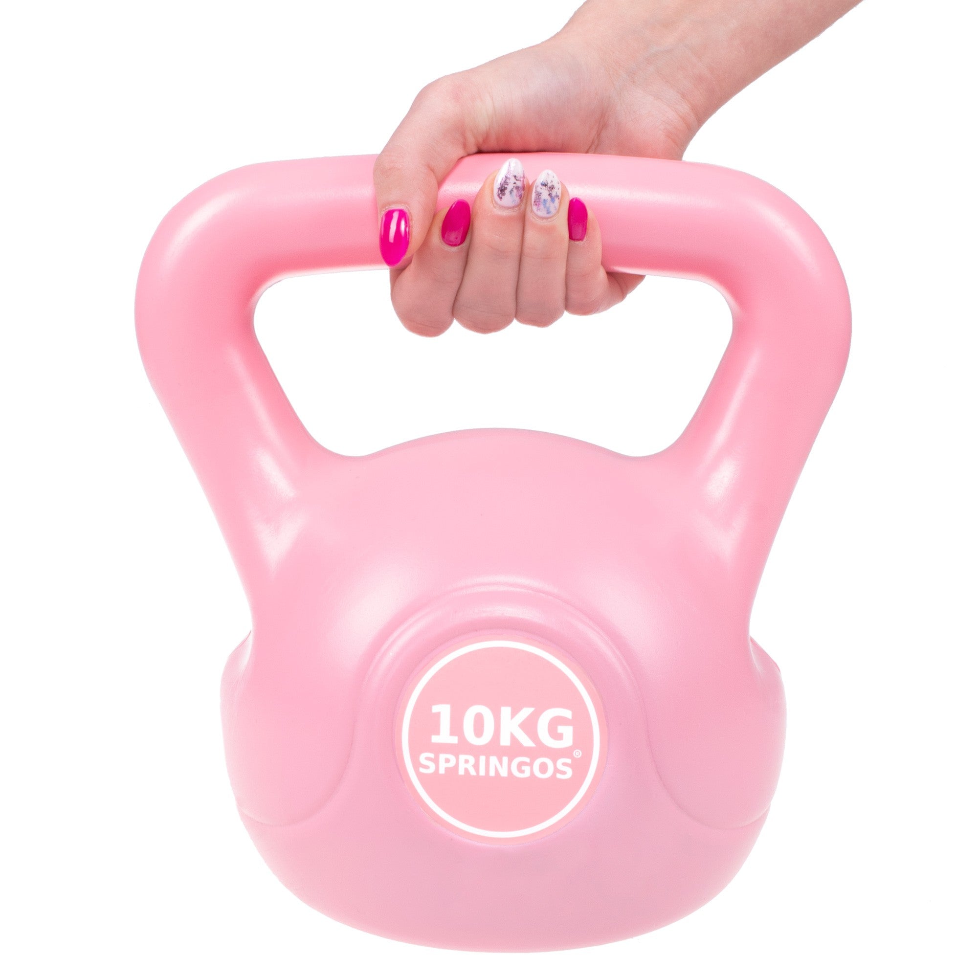 PVC Kettle Bell | Kettlebell | Roze | 10 kg