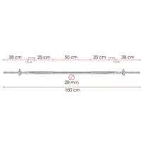 Halterstang | Barbell | Chroomstaal | 180 cm | 28 mm