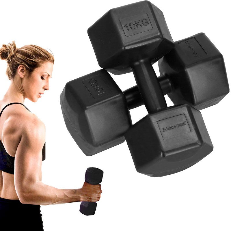 Dumbbell Set - 2 X  10 KG - Zwart