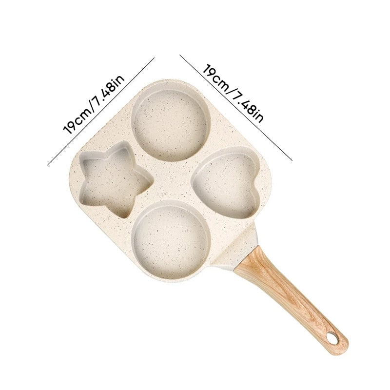 4-Delige Koekenpan (4 Gevormde Delen)