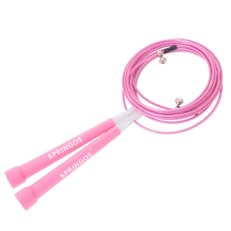Springtouw | Sport Springtouw | Fitness Springtouw | Verstelbaar | Roze | 3m