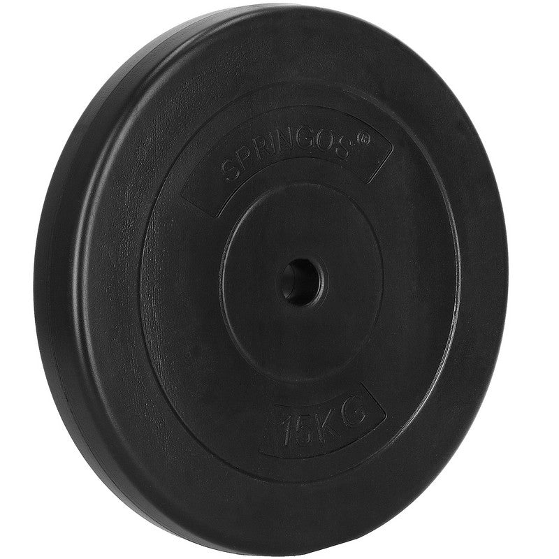 Halterschijven | 2 x 15 kg | Kunststof | Zwart