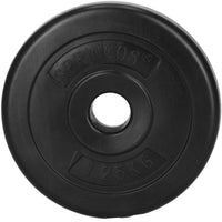 Halterschijven | 2 x 1.25 kg | Kunststof | Zwart