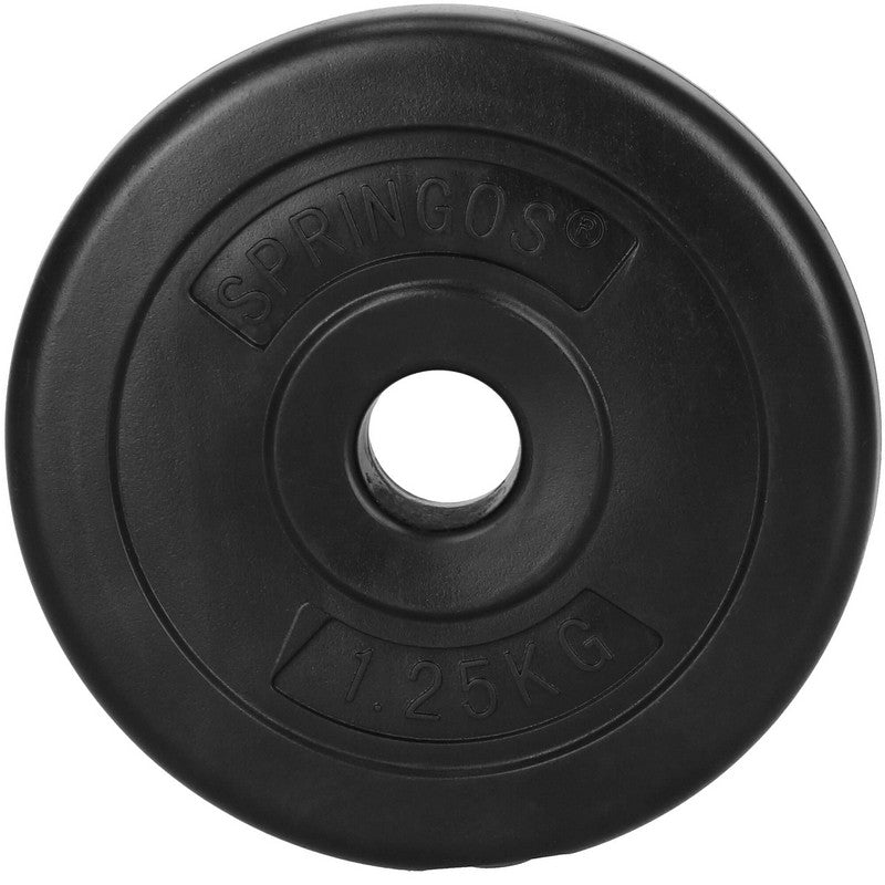 Halterschijven | 4 x 1.25 kg | Kunststof | Zwart