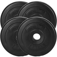 Halterschijven | 4 x 1.25 kg | Kunststof | Zwart
