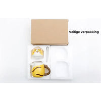 Katten Keramiek Mok met lepel en deksel - Leuk & Creatief