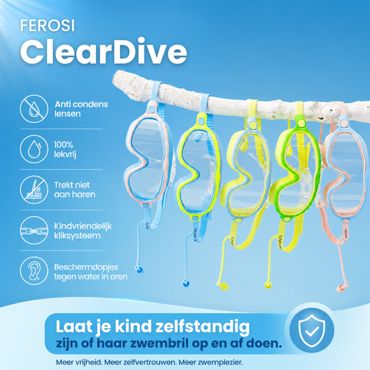 ClearDive — Eindelijk zwemplezier zonder tranen (anti-lek kinderzwembril)