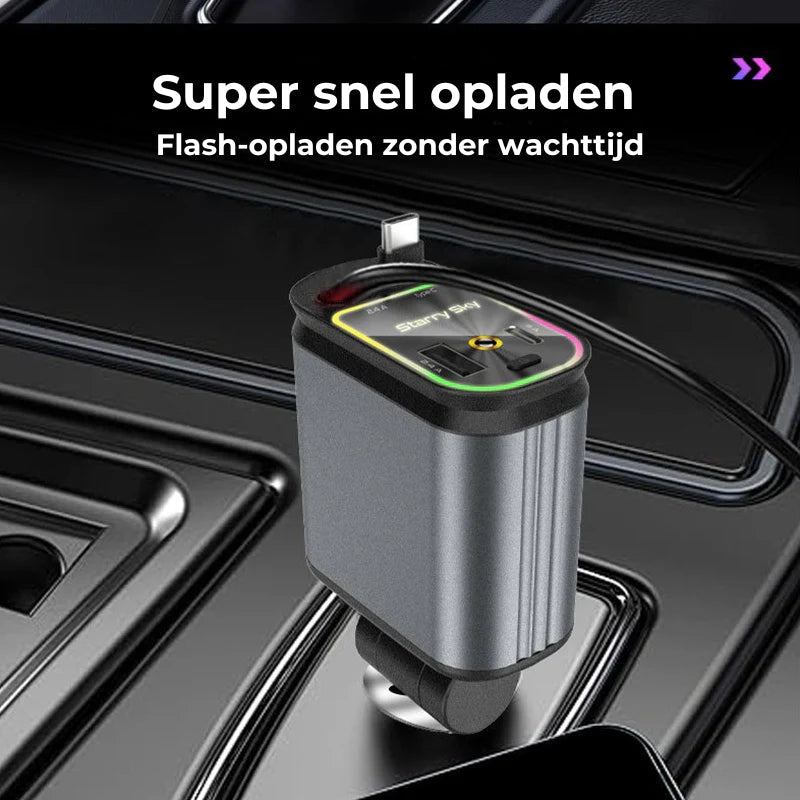 Uittrekbare Kabel Autolader