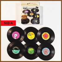 Retro Vinylplaat Drankonderzetters