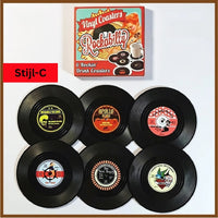 Retro Vinylplaat Drankonderzetters