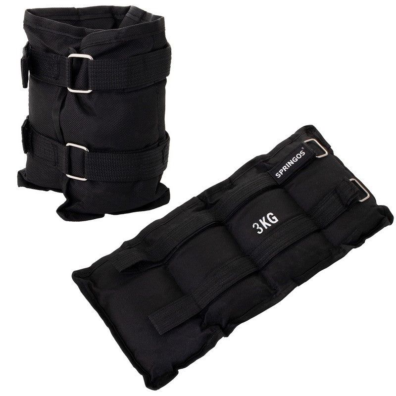 Pols- en enkelgewicht | 2 Stuks | 3 kg | Zwart