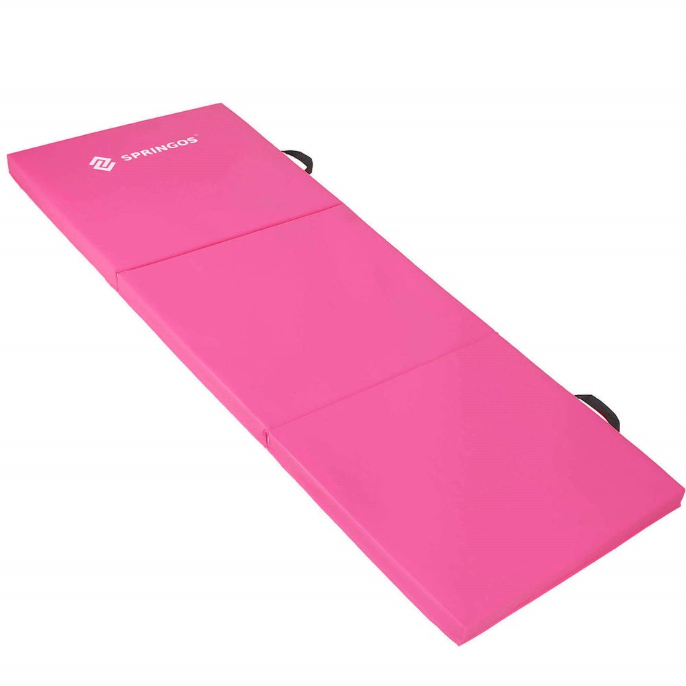Fitnessmat | 3 Delig | 180 x 60 x 5.5 cm | Roze