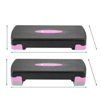 Aerobic Stepper | Verstelbaar | Roze/Zwart/Grijs