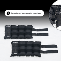 Enkelgewichten en Polsgewichten - Gewichten - Universeel - 2 x 3 KG - Zwart
