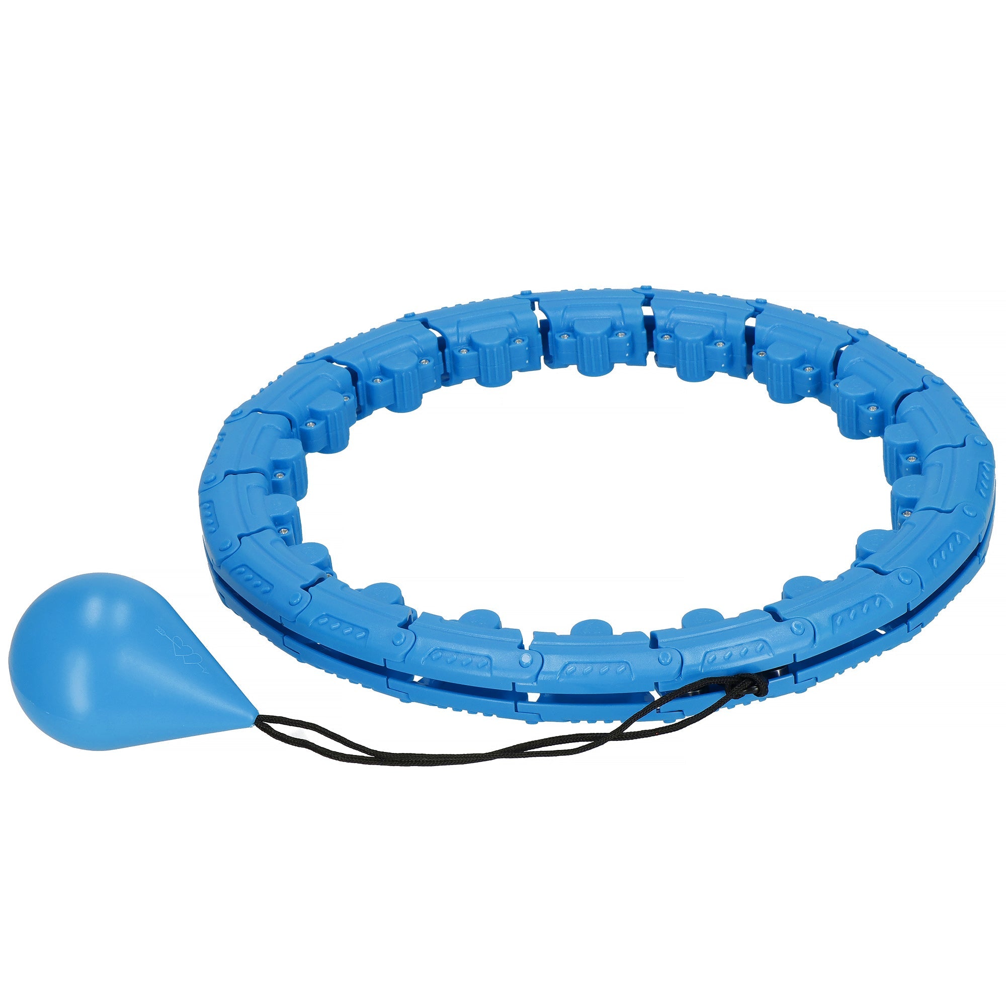 Hoelahoep - Hoepel - Fitness - Verstelbaar - Cardiotraining - Massage - Blauw