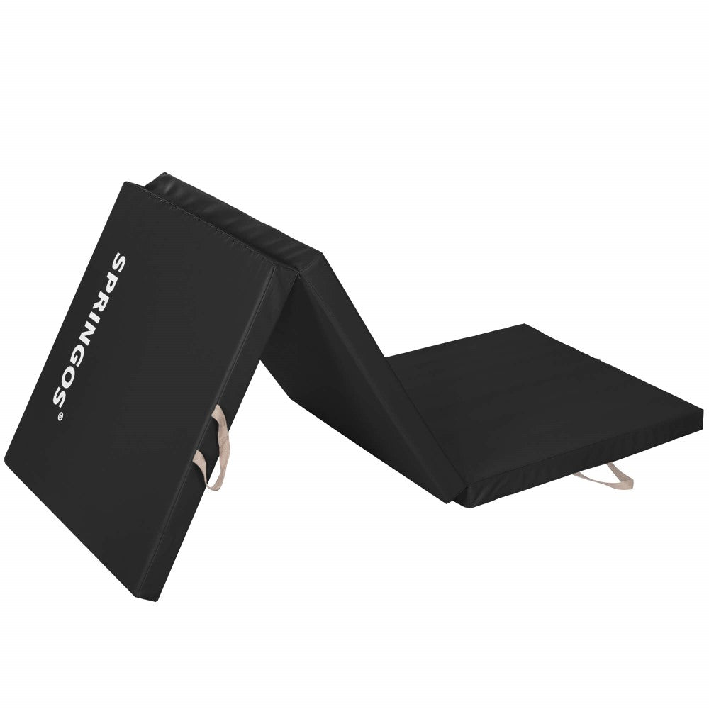 Fitnessmat | 3 Delig | 180 x 60 x 5.5 cm | Zwart