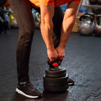 Kettlebells - Verstelbaar - 10 Kg - Set Van 5 Schijven - Zwart - Rood