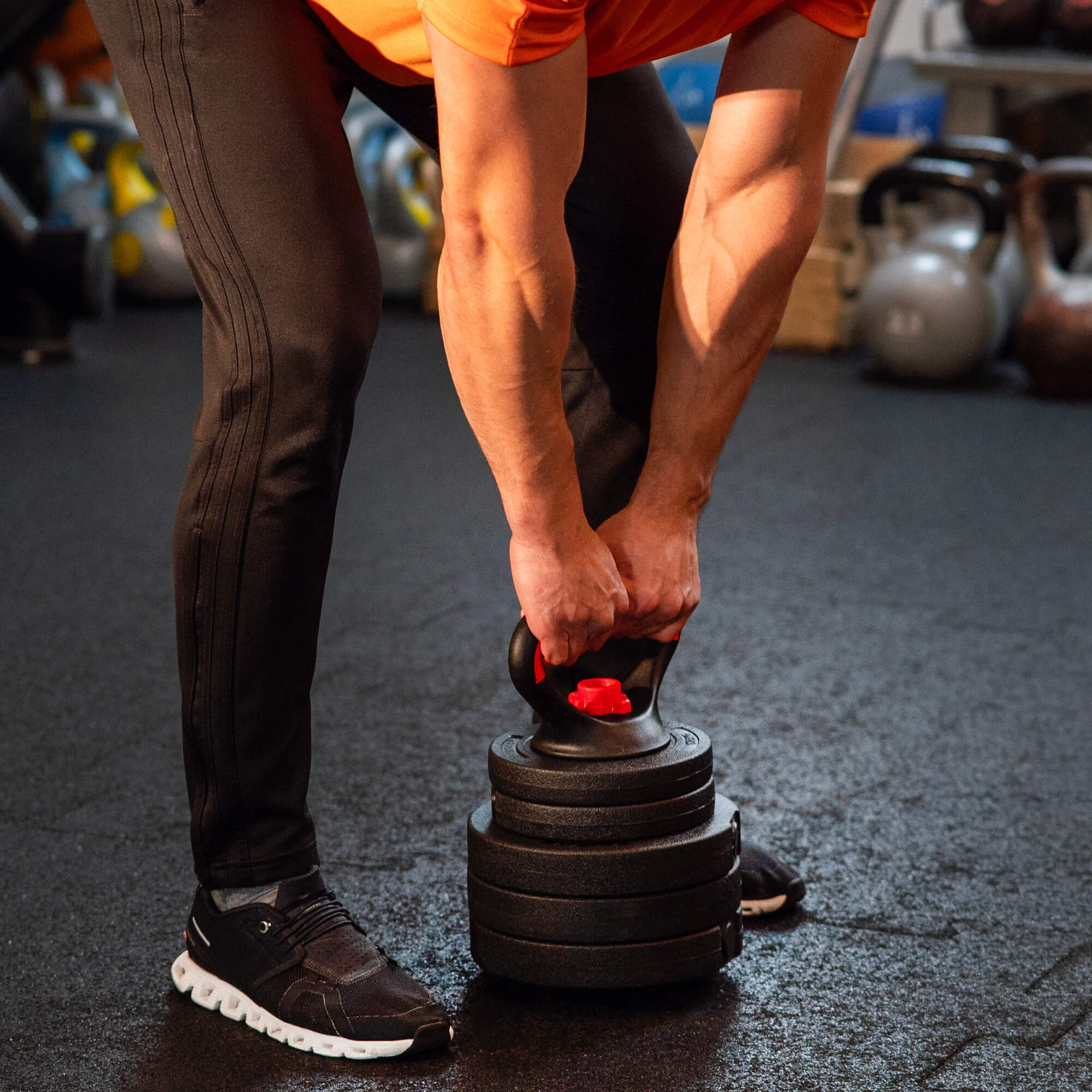 Kettlebells - Verstelbaar - 10 Kg - Set Van 5 Schijven - Zwart - Rood