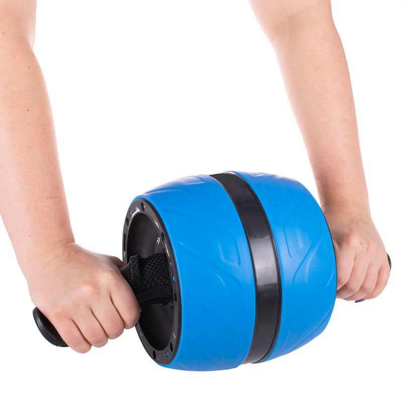 Buikspierwiel | Inclusief Kniemat | Blauw/Zwart