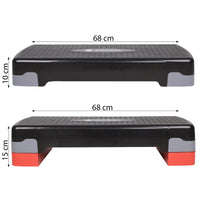 Aerobic Stepper | Verstelbaar | Zwart/Grijs/Rood