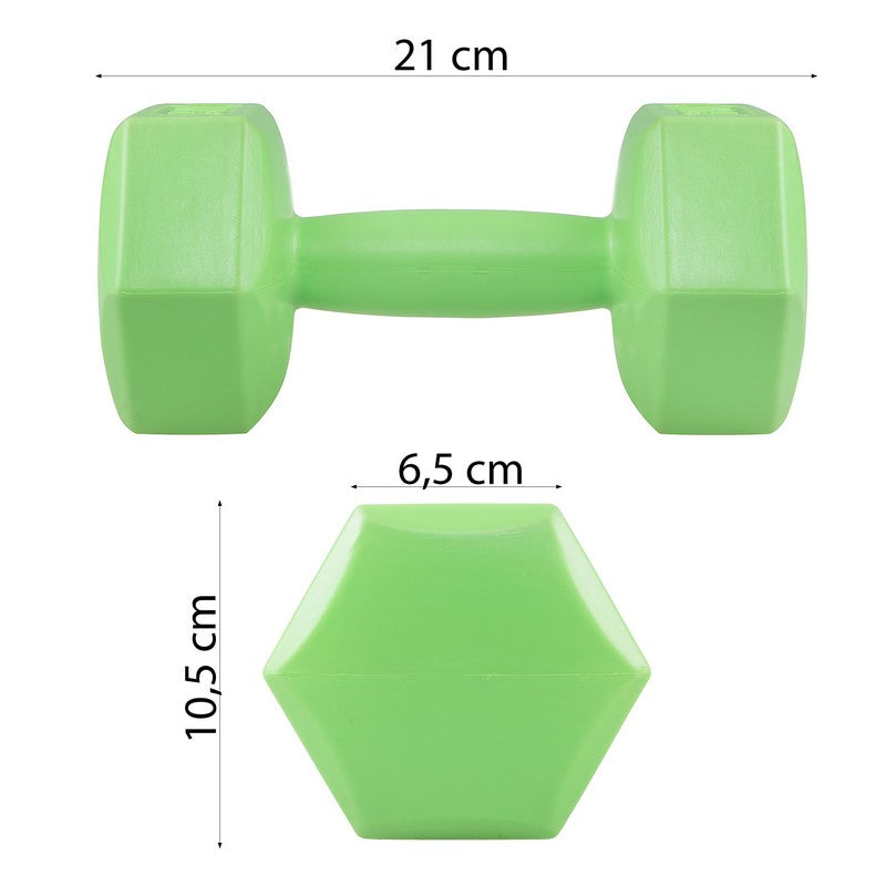 Dumbbell Set - 1,5 KG - Groen - Oefengewichten
