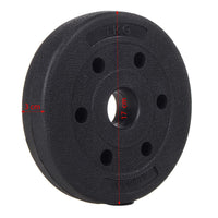 Halterschijf | Halterschijven | Bitumen | Gewichten | 1 x 1.25 kg | Kunststof | Zwart