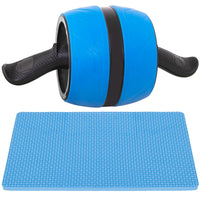 Buikspierwiel | Inclusief Kniemat | Blauw/Zwart
