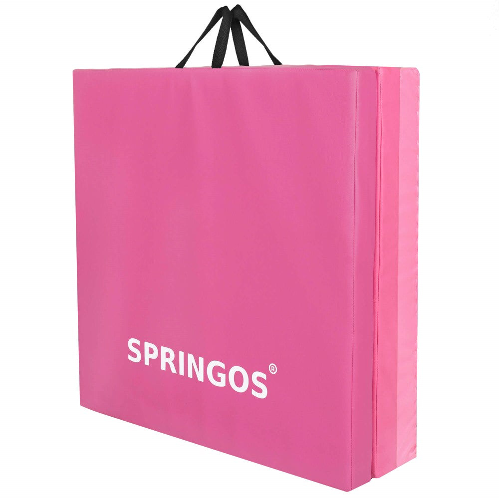 Fitnessmat | 3 Delig | 180 x 60 x 5.5 cm | Roze