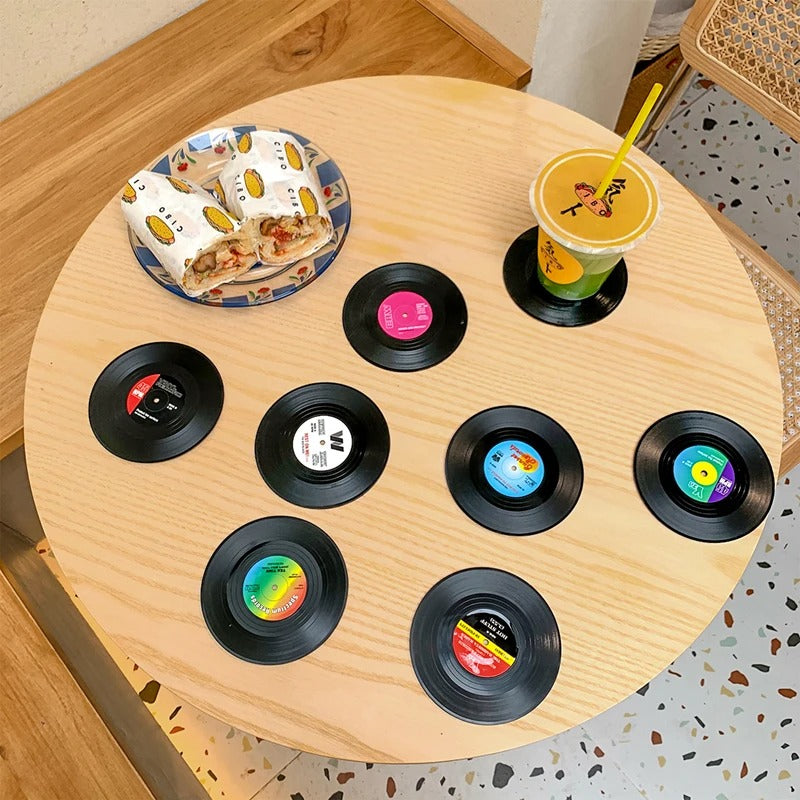 Retro Vinylplaat Drankonderzetters