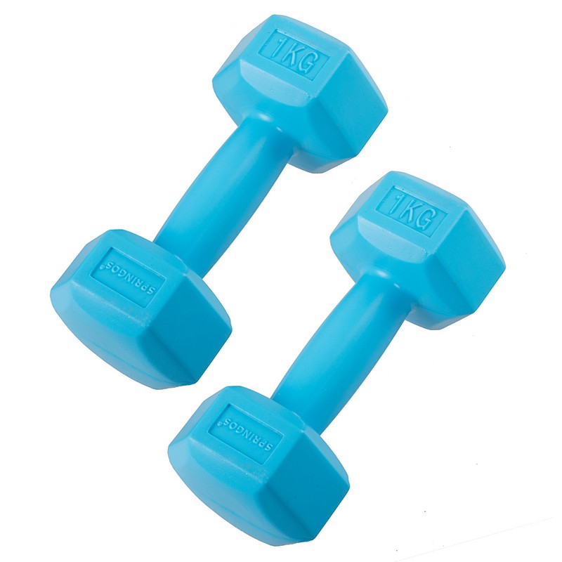Dumbbell Set - 1 KG - Blauw - Oefengewichten