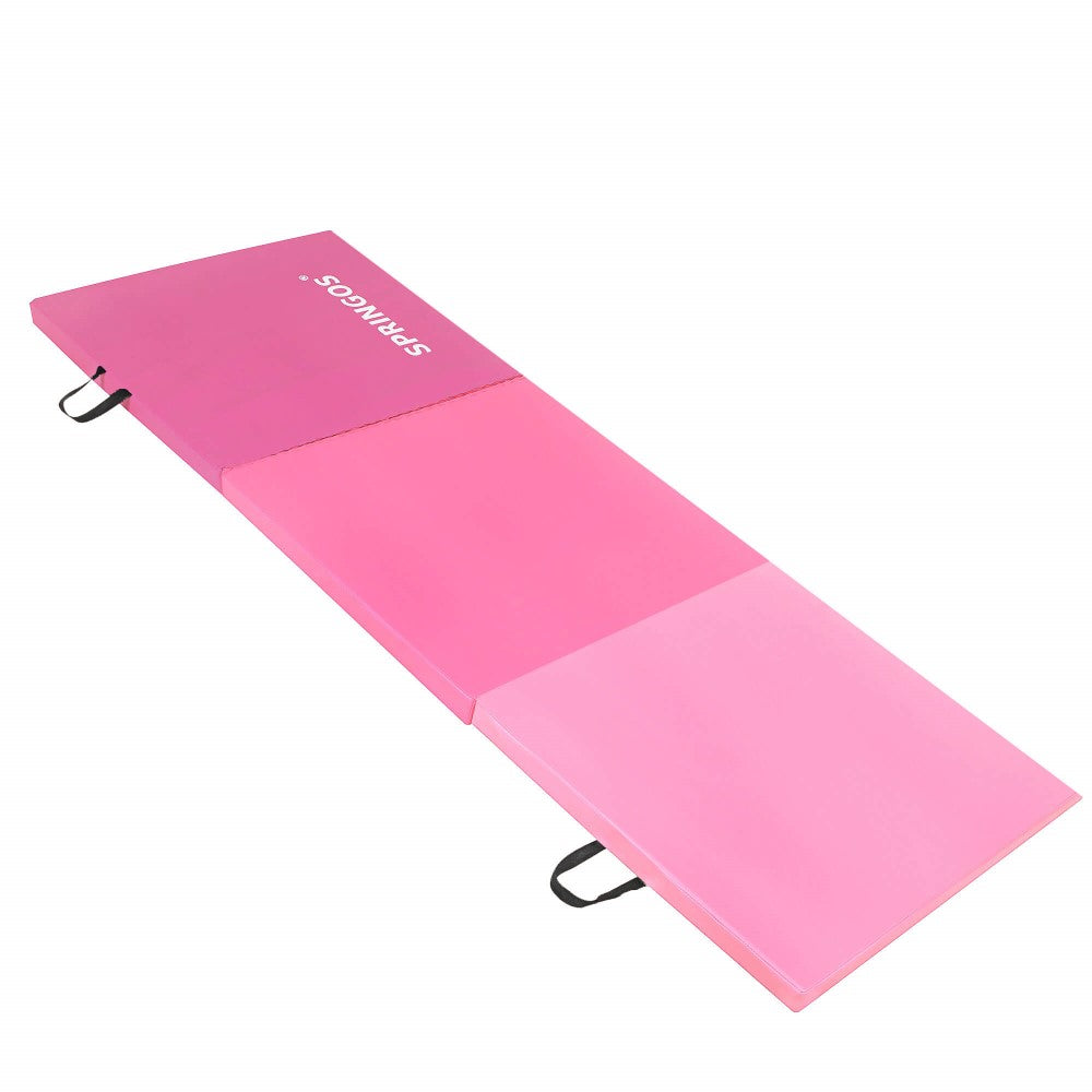 Fitnessmat | 3 Delig | 180 x 60 x 5.5 cm | Roze