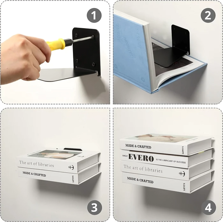 FloatyBooks™ | Onzichtbare zwevende boekenplanken