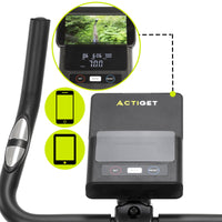 Hometrainer - 8 Weerstandsniveaus - Inclusief Hartslagmeter, Display, Telefoonhouder, Transportwielen - Max 130 KG