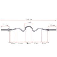 Halterstang | Barbell | Chroomstaal | 120 cm | 25 mm