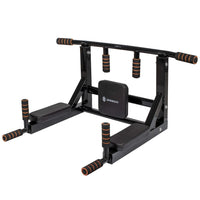 Pull Up Bar | Pull Up Station | Dip Station | Krachtstation | Multifunctioneel | Wandmontage | Inclusief Montageset | Zwart/Oranje