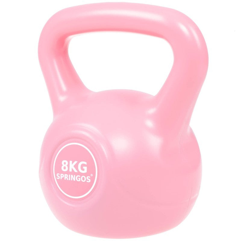 PVC Kettle Bell | Kettlebell | 8 kg | Roze