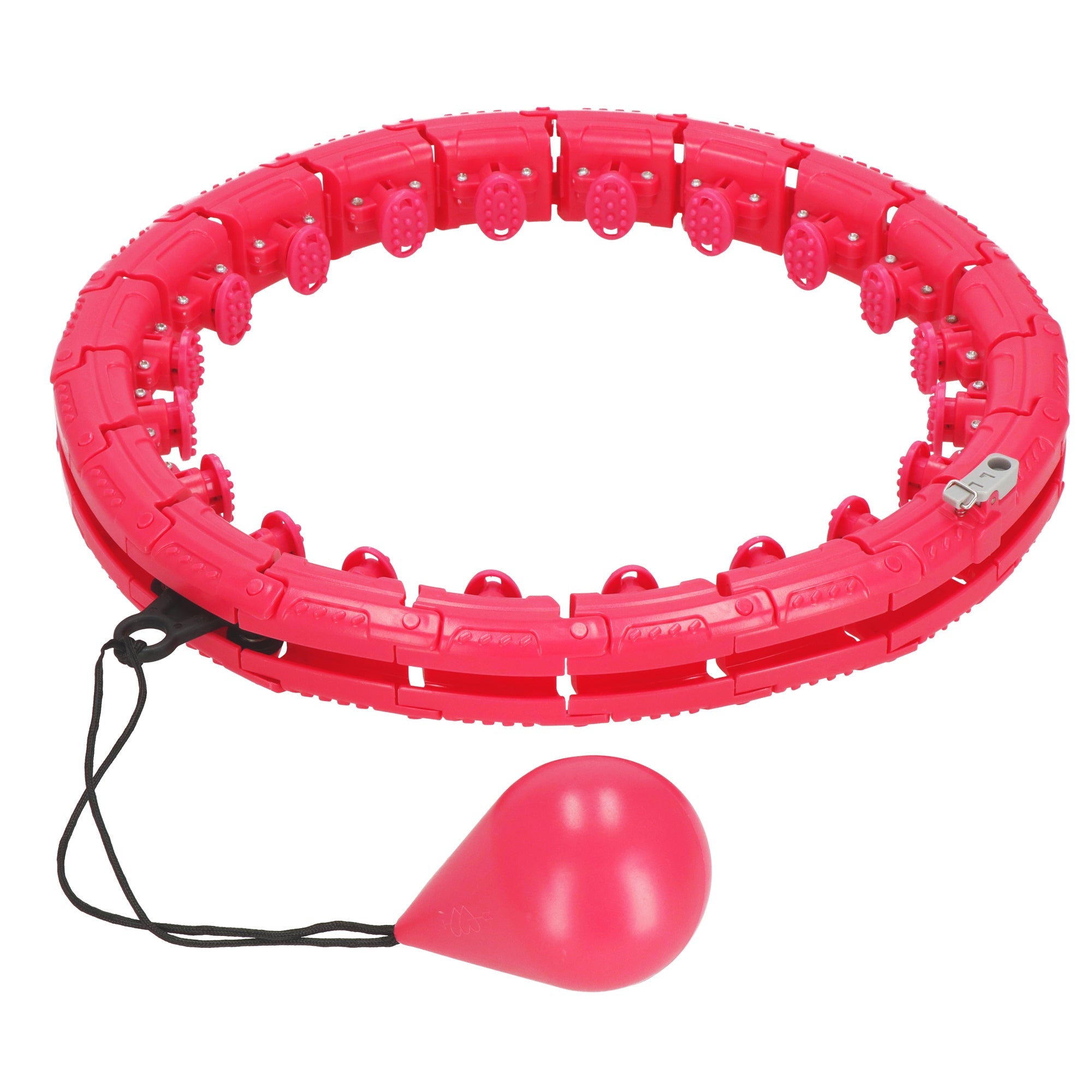 Hoelahoep - Hoepel - Fitness - Verstelbaar - Cardiotraining - Massage - Roze
