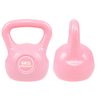 PVC Kettle Bell | Kettlebell | 6 kg | Roze