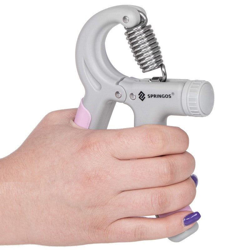 Handtrainer | Handknijper | Roze/Grijs