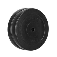Halterschijven | 2 x 15 kg | Kunststof | Zwart