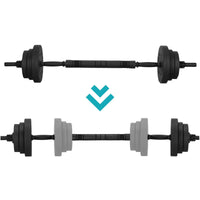Dumbellset - 6 in 1 Springos Kettlebell Pro Set - 20 KG - Halter Verlengstuk - Verstelbaar - Complete Set - Thuis Sporten - Zwart