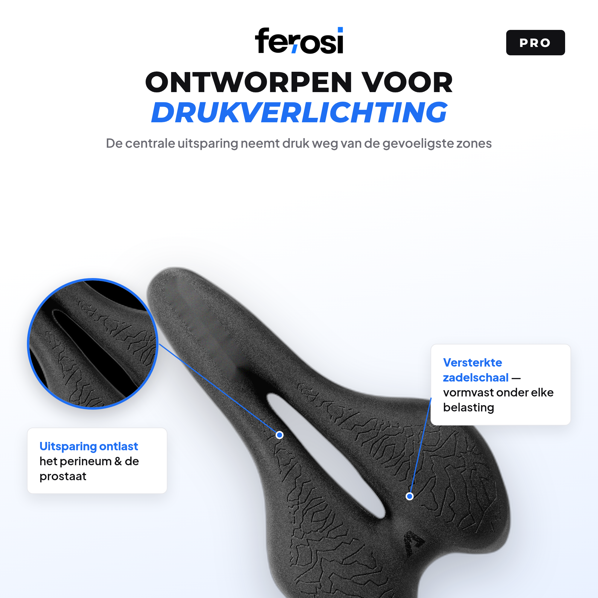 Ferosi CloudRide Comfortzadel — Pijnvrij op Elke Afstand