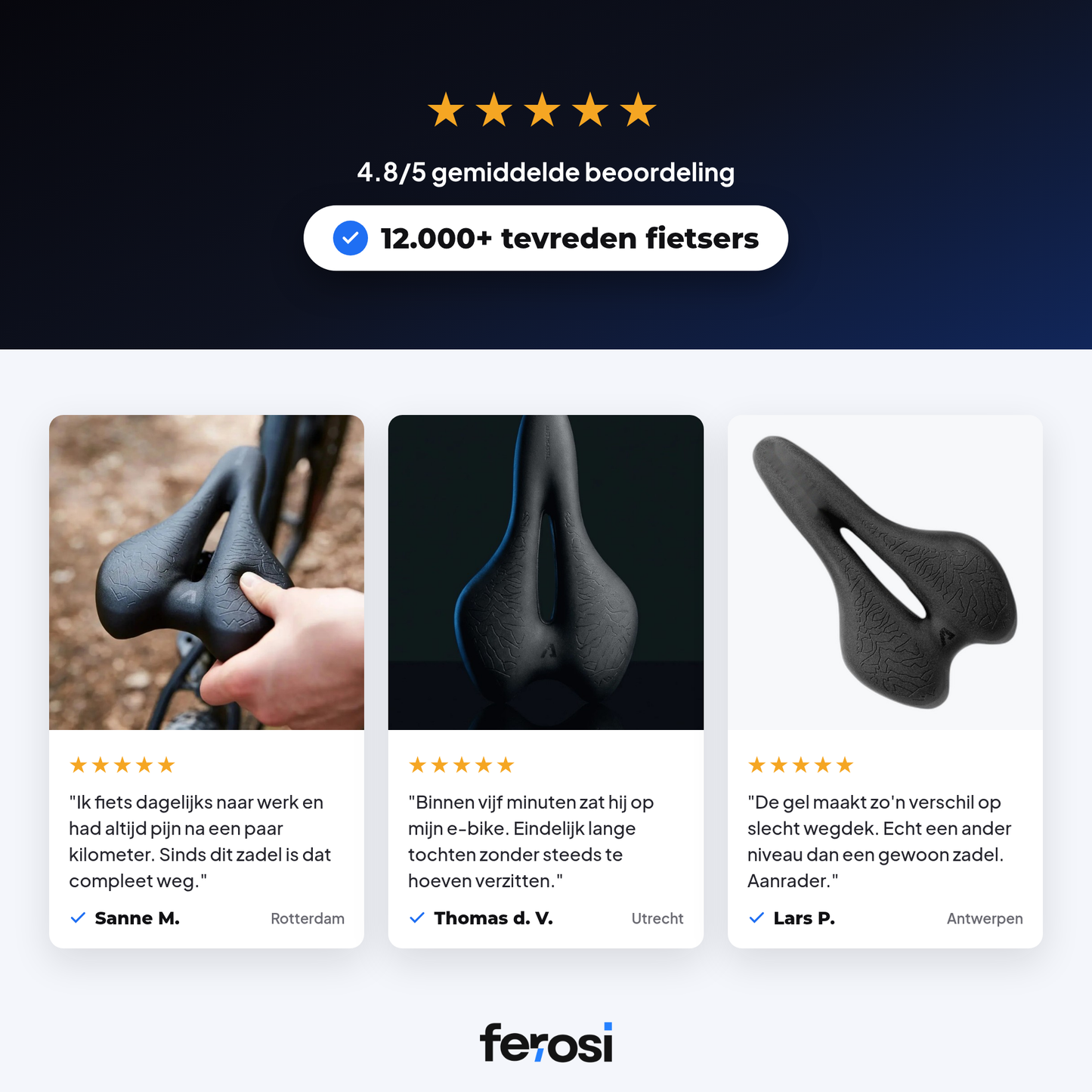 Ferosi CloudRide Comfortzadel — Pijnvrij op Elke Afstand